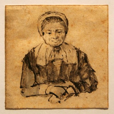 Old Woman with Folded Hands by Rembrandt van Rijn